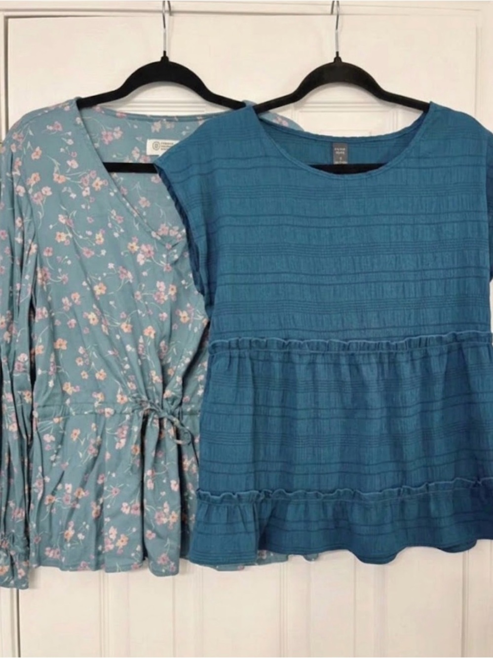 Set of 2| textured emery rose top and adjustable waist Candace Cameron bure